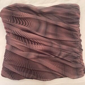 ZARA Brown swirl Tube top. Size Medium. Brand new with tags